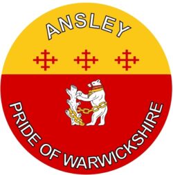 Ansley - Pride of Warwickshire - TWO PACK - Car Bumper Laptop Window Decal County Flag Sticker