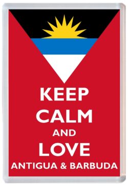 Keep Calm and Love Antigua & Barbuda - Jumbo Fridge Magnet Souvenir Gift Present