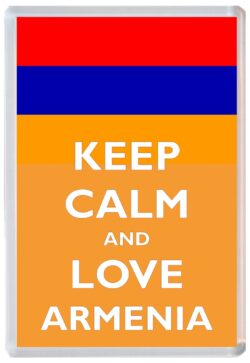 Keep Calm and Love Armenia - Jumbo Fridge Magnet Souvenir Gift Present