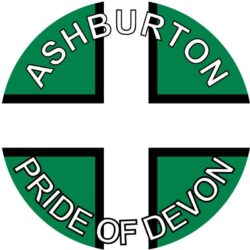 Ashburton - Pride of Devon - TWO PACK - Car Bumper Laptop Window Decal County Flag Sticker