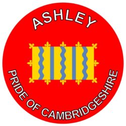 Ashley - Pride of Cambridgeshire - TWO PACK - Car Bumper Laptop Window Decal County Flag Sticker