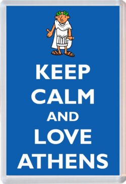 Keep Calm and Love Athens - Jumbo Fridge Magnet Souvenir Gift Present