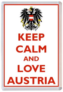 Keep Calm and Love Austria - Jumbo Fridge Magnet Souvenir Gift Present