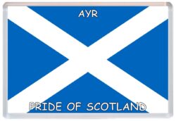 Ayr - Love Scotland/Scottish Towns & Cities Flag - Jumbo Fridge Magnet Souvenir Gift Present