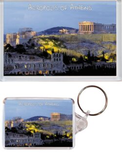 Acropolis of Athens - Greece - Jumbo Fridge Magnet & Double Sided Large Keyring Key Fob Chain Ring Gift Present Souvenir