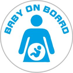 Baby on Board BLUE BOY - 59mm Badge/Badges Gift Present Statement