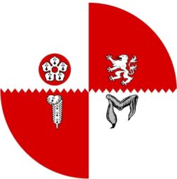 Leicestershire County Flag - TWO PACK - Car Bumper Laptop Window Decal Sticker
