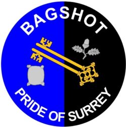 Bagshot - Pride of Surrey - TWO PACK - Car Bumper Laptop Window Decal County Flag Sticker