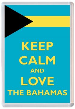 Keep Calm and Love The Bahamas - Jumbo Fridge Magnet Souvenir Gift Present