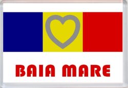 Baia Mare - Love Romania/Romanian Towns & Cities Flag - Jumbo Fridge Magnet Souvenir Gift Present