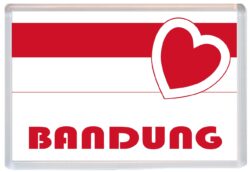 Bandung - Love Indonesia/Indonesian Towns & Cities Flag - Jumbo Fridge Magnet Souvenir Gift Present