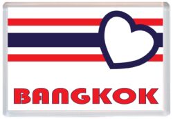 Bangkok - Love Thailand/Thai Towns & Cities Flag - Jumbo Fridge Magnet Souvenir Gift Present