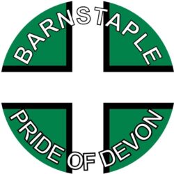 Barnstaple - Pride of Devon - TWO PACK - Car Bumper Laptop Window Decal County Flag Sticker