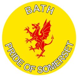 Bath - Pride of Somerset - TWO PACK - Car Bumper Laptop Window Decal County Flag Sticker