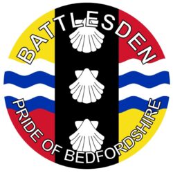 Battleseden - Pride of Bedfordshire - TWO PACK - Car Bumper Laptop Window Decal County Flag Sticker