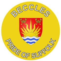 Beccles - Pride of Suffolk - TWO PACK - Car Bumper Laptop Window Decal County Flag Sticker