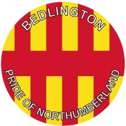 Bedlington - Pride of Northumberland - TWO PACK - Car Bumper Laptop Window Decal County Flag Sticker