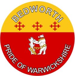 Bedworth - Pride of Warwickshire - TWO PACK - Car Bumper Laptop Window Decal County Flag Sticker