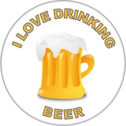 I Love Drinking Beer - 59mm Badge/Badges Fun Gift Present