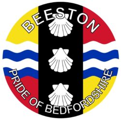 Beeston - Pride of Bedfordshire - TWO PACK - Car Bumper Laptop Window Decal County Flag Sticker