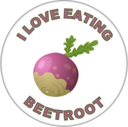 I Love Eating Beetroot - 59mm Badge/Badges Fun Gift Present