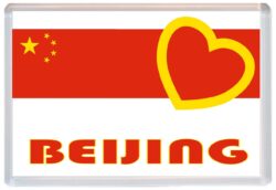 Beijing - Love China/Chinese Towns & Cities Flag - Jumbo Fridge Magnet Souvenir Gift Present