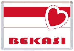 Bekasi - Love Indonesia/Indonesian Towns & Cities Flag - Jumbo Fridge Magnet Souvenir Gift Present
