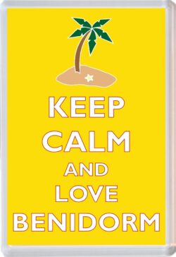 Keep Calm and Love Benidorm - Jumbo Fridge Magnet Souvenir Gift Present