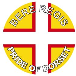 Bere Regis - Pride of Dorset - TWO PACK - Car Bumper Laptop Window Decal County Flag Sticker