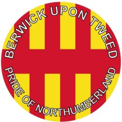 Berwick upon Tweed - Pride of Northumberland - TWO PACK - Car Bumper Laptop Window Decal County Flag Sticker