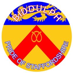 Biddulph - Pride of Staffordshire - TWO PACK - Car Bumper Laptop Window Decal County Flag Sticker