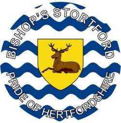 Bishop's Stortford - Pride of Hertfordshire - TWO PACK - Car Bumper Laptop Window Decal County Flag Sticker
