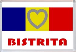 Bistrita - Love Romania/Romanian Towns & Cities Flag - Jumbo Fridge Magnet Souvenir Gift Present