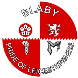 Blaby - Pride of Leicestershire - TWO PACK - Car Bumper Laptop Window Decal County Flag Sticker