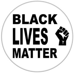 Black Lives Matter- 59mm Badge/Badges Gift Present Statement (White)