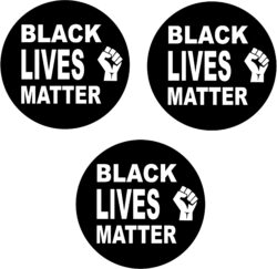 3 PACK - Black Lives Matter- 59mm Badge/Badges Gift Present Statement