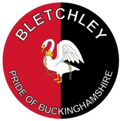 Bletchley - Pride of Buckinghamshire - TWO PACK - Car Bumper Laptop Window Decal County Flag Sticker