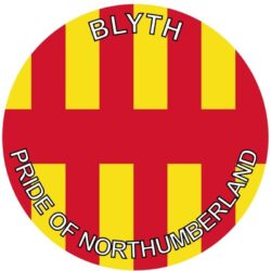 Blyth - Pride of Northumberland - TWO PACK - Car Bumper Laptop Window Decal County Flag Sticker