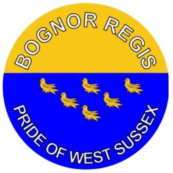 Bognor Regis - Pride of West Sussex - TWO PACK - Car Bumper Laptop Window Decal County Flag Sticker