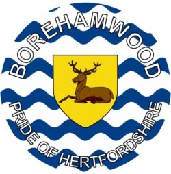 Borehamwood - Pride of Hertfordshire - TWO PACK - Car Bumper Laptop Window Decal County Flag Sticker