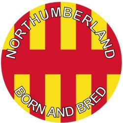 Northumberland Born & Bred - TWO PACK - Car Bumper Laptop Window Decal County Flag Sticker