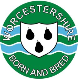 Worcestershire Born & Bred - TWO PACK - Car Bumper Laptop Window Decal County Flag Sticker