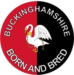 Buckinghamshire Born & Bred - TWO PACK - Car Bumper Laptop Window Decal County Flag Sticker