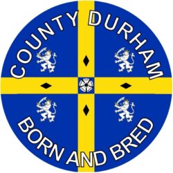 County Durham Born & Bred - TWO PACK - Car Bumper Laptop Window Decal County Flag Sticker