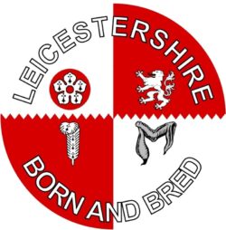 Leicestershire Born & Bred - TWO PACK - Car Bumper Laptop Window Decal County Flag Sticker