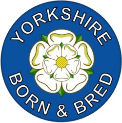 Yorkshire Born and Bred Flag - 59mm Badge/Badges Gift Present Souvenir