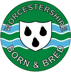 Worcestershire Born and Bred Flag - 59mm Badge/Badges Gift Present Souvenir