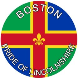 Boston - Pride of Lincolnshire - TWO PACK - Car Bumper Laptop Window Decal County Flag Sticker