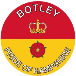 Botley - Pride of Hampshire - TWO PACK - Car Bumper Laptop Window Decal County Flag Sticker