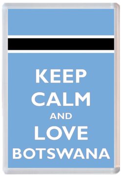 Keep Calm and Love Botswana - Jumbo Fridge Magnet Souvenir Gift Present